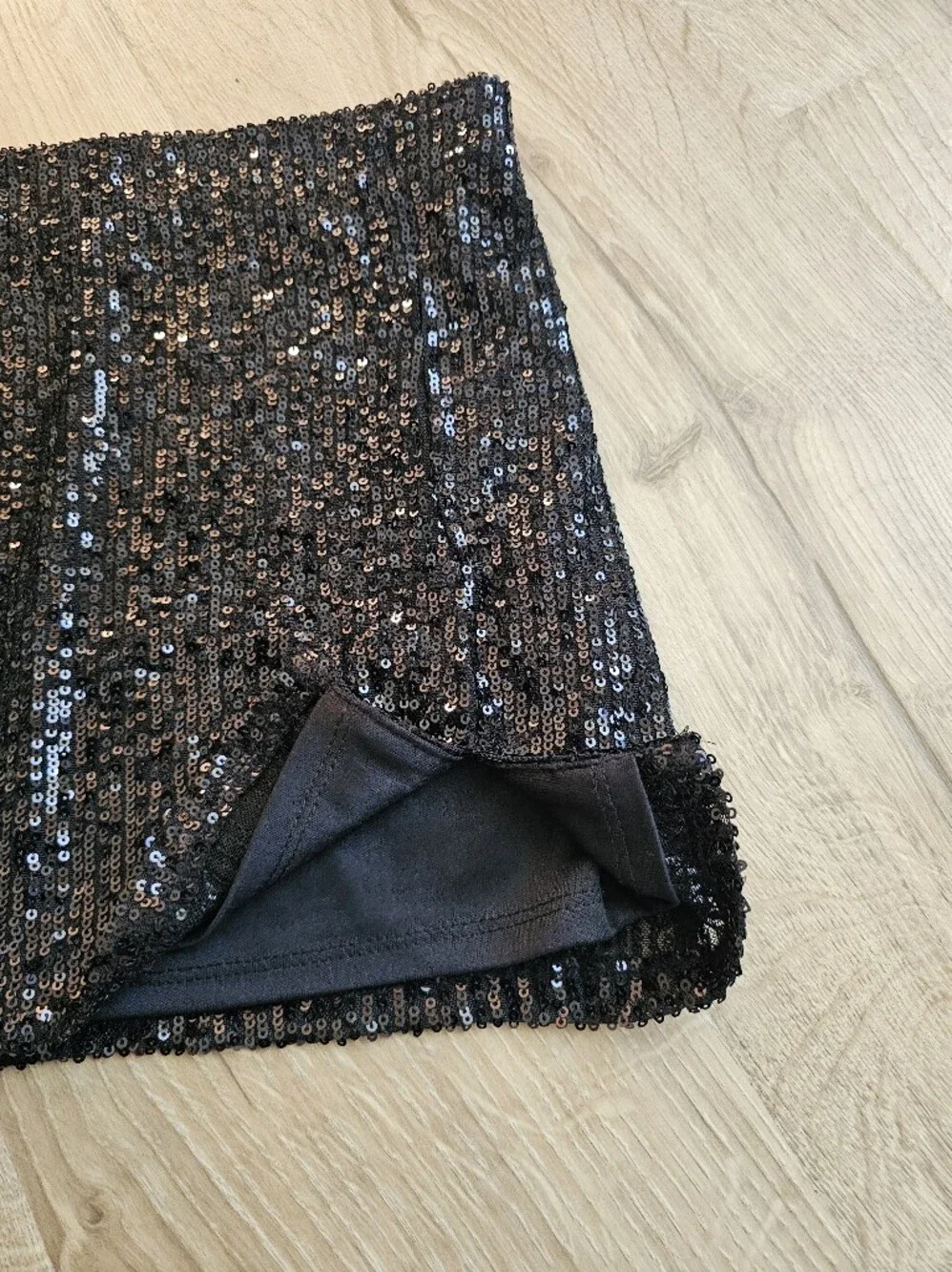 Art Class Girl Black Sequin Mini Skirt - Classic Party Style Size S(6)